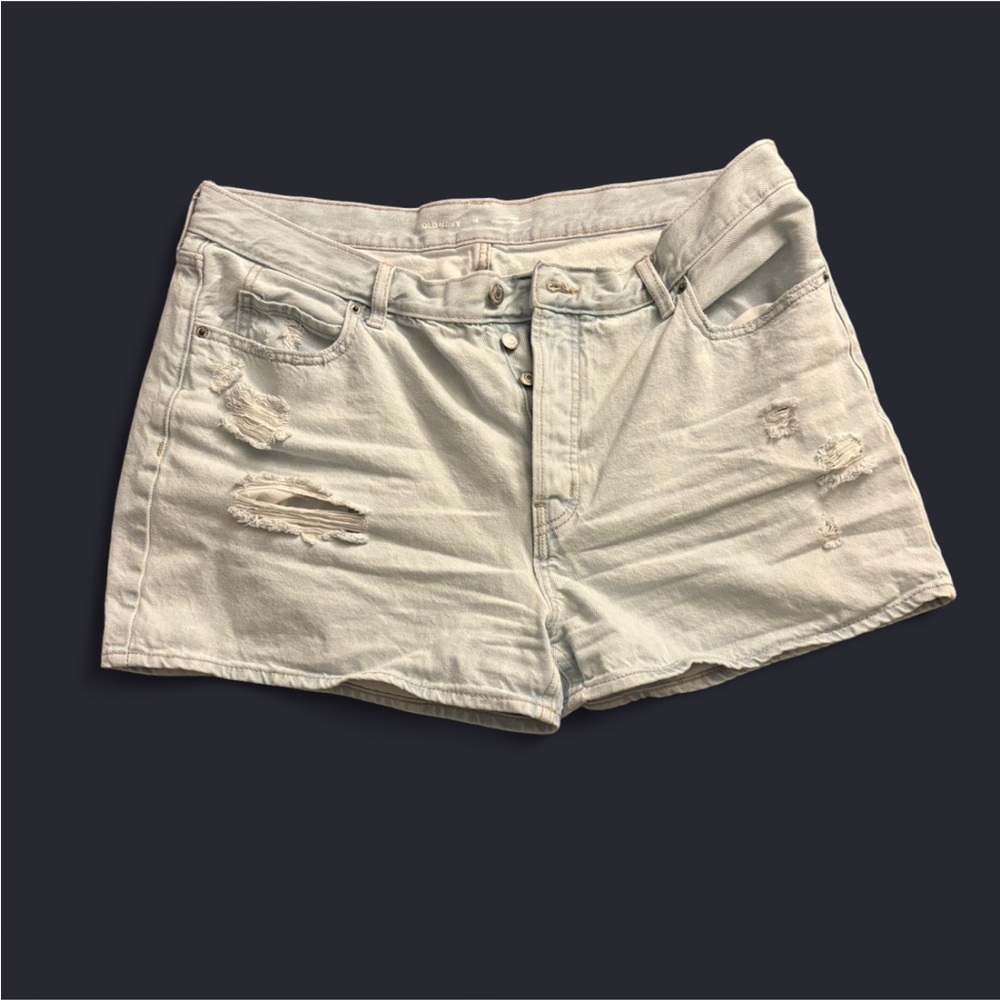 Old Navy Light Denim Distressed Shorts